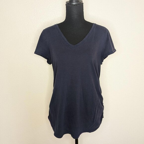 Isabel Maternity by Ingrid & Isabel Navy Blue V Neck T‎ Shirt - Picture 1 of 8